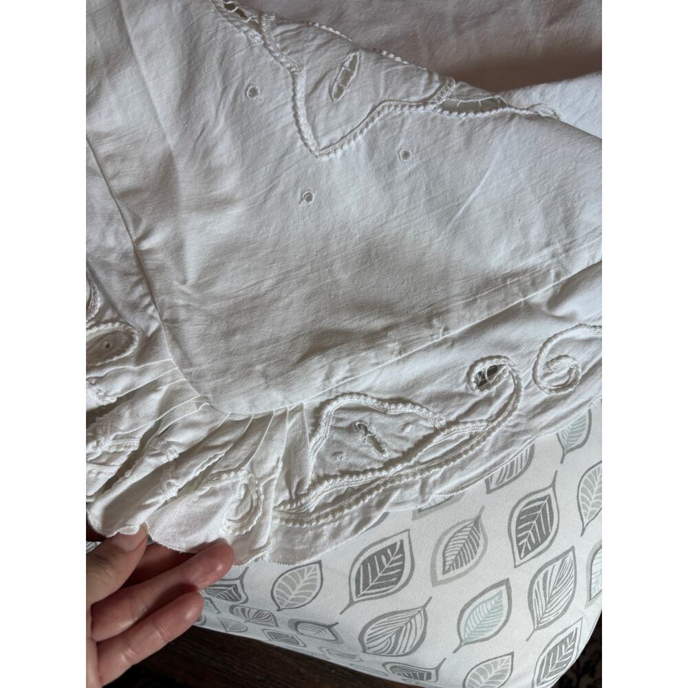 Pre-owned Battenburg Lace Cut Duvet Cover Full Size - Picture 6 of 9